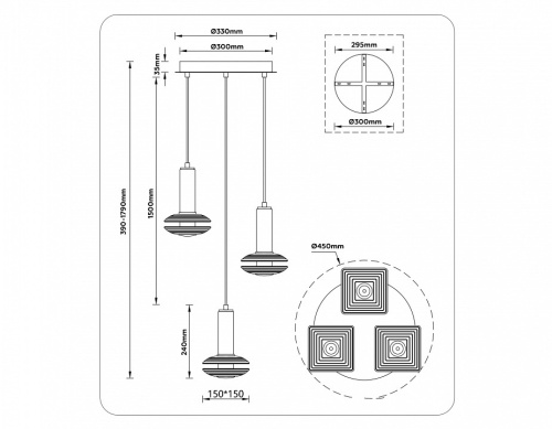 Подвесной светильник Ambrella Light LH LH31011 в Нижнем Новгороде фото 5