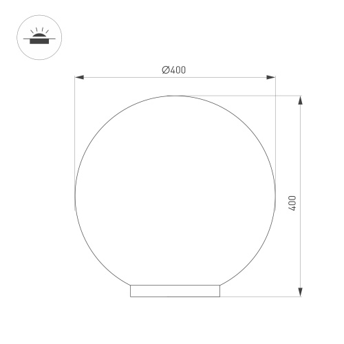 Светильник KT-GLOBE-R400-12W Warm3000 (DG, 275 deg, 24V) (Arlight, IP65 Металл, 3 года) в Верещагино фото 5