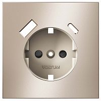 Накладка для розетки с заземлением и со шторками и 2хUSB type A и C Voltum S70 METAL VLSM001010 в Нижнем Новгороде