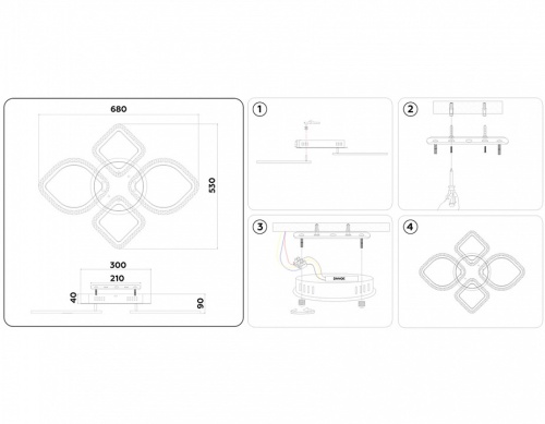 Потолочная люстра Ambrella Light FA FA5147 в Нижнем Новгороде фото 2
