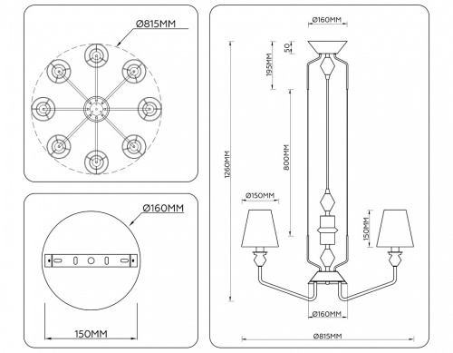 Подвесная люстра Ambrella Light LH LH75403 в Нижнем Новгороде фото 5