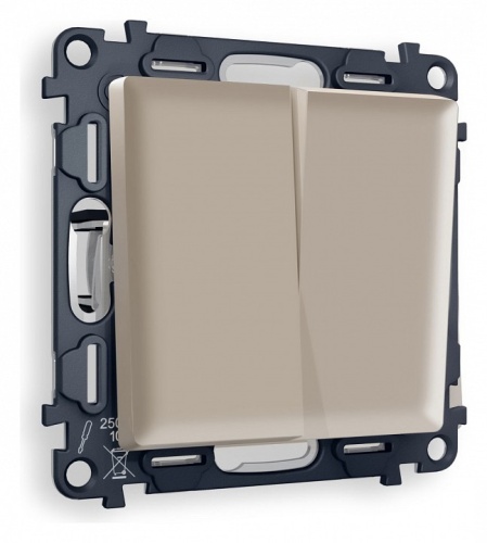 Выключатель проходной двухклавишный Ambrella Volt ALFA MA363020 в Нижнем Новгороде