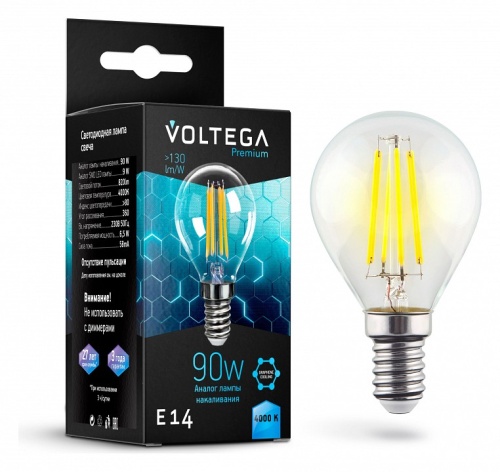 Лампа светодиодная Voltega Premium E14 7Вт 4000K 7137 в Новой Ляле