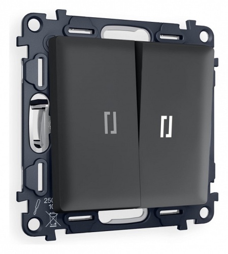 Выключатель двухклавишный с подсветкой без рамки Ambrella Volt ALFA MA904015 в Нижнем Новгороде