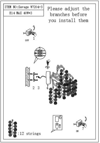 Накладной светильник iLamp Savage W7204-3 GD в Нижнем Новгороде фото 2