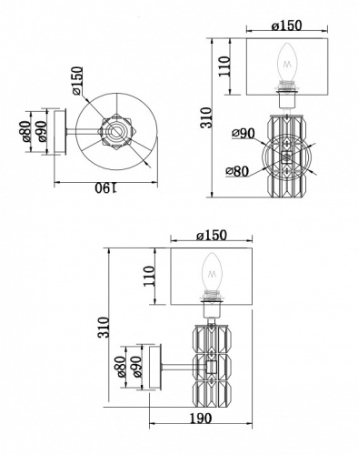 Бра Maytoni Talento DIA008WL-01CH в Нижнем Новгороде фото 4