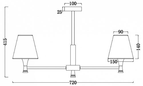 Люстра на штанге Freya Perfetto FR5098PL-05BBS в Нижнем Новгороде фото 3
