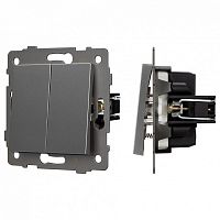 Выключатель самовозвратный двухклавишный без рамки Arlight SWT 049885 в Нижнем Новгороде