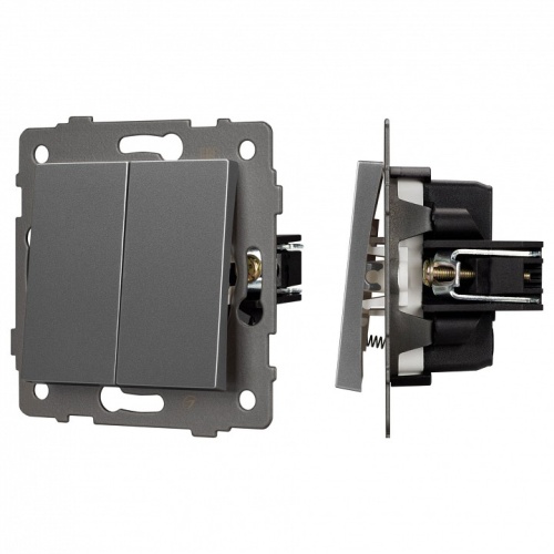 Выключатель самовозвратный двухклавишный без рамки Arlight SWT 049885 в Нижнем Новгороде