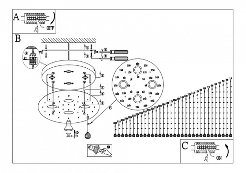 Потолочная люстра Globo St. Tropez 68595-4 в Нижнем Новгороде фото 2