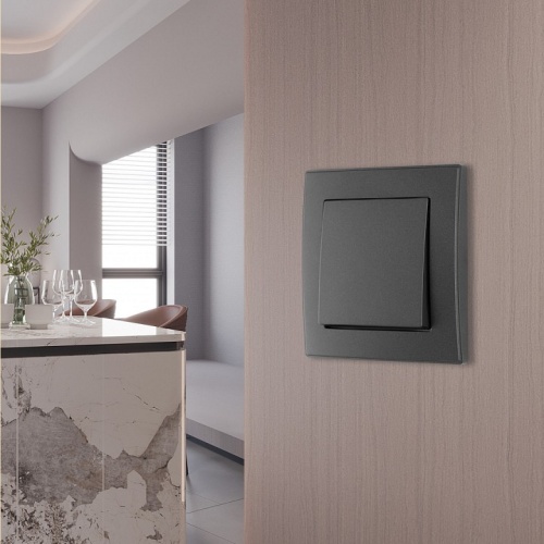 Выключатель одноклавишный Arte Milano SET06-1 SET06-1-30-1 black в Нижнем Новгороде фото 2