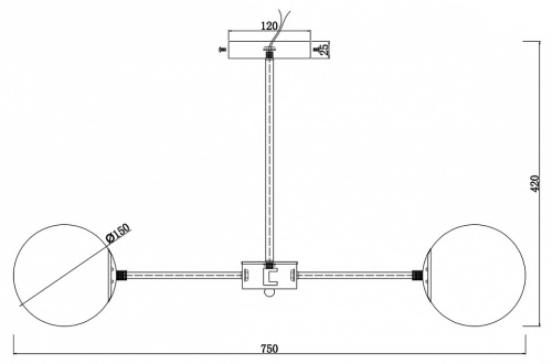 Люстра на штанге Escada ETHEREAL 2110/6P Nickel в Нижнем Новгороде фото 2