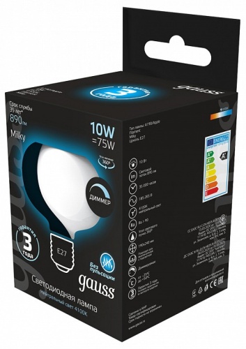 Лампа светодиодная Gauss Filament E27 10Вт 4100K 1017802210-D в Нижнем Новгороде фото 4