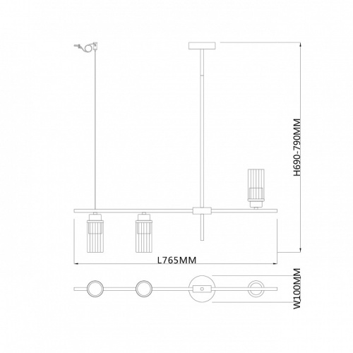 Светильник на штанге Escada Reverse 2100/3P Black в Ростове фото 4