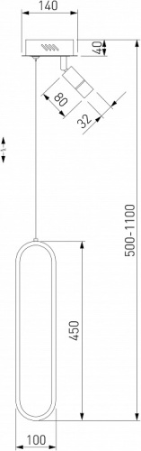 Подвесной светильник Eurosvet Spire 90269/1 черный/золото в Нижнем Новгороде фото 2