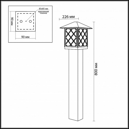 Наземный низкий светильник Odeon Light Anger 2649/1A в Советске фото 2