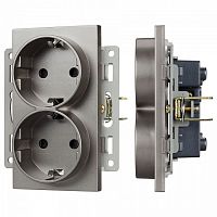 Розетка двойная с заземлением, без рамки Arlight SCT 043766 в Нижнем Новгороде