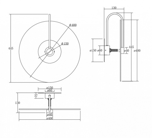 Накладной светильник Maytoni Mare MOD305WL-01CH в Нижнем Новгороде фото 3