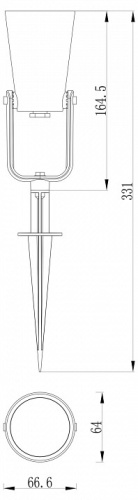 Наземный низкий светильник Favourite Relief 4033-1T в Омске фото 4