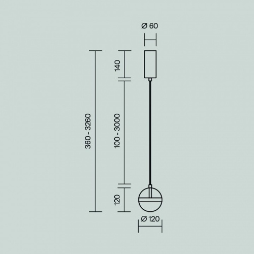 Подвесной светильник Maytoni Area MOD295PL-L20BS3K в Белово фото 4