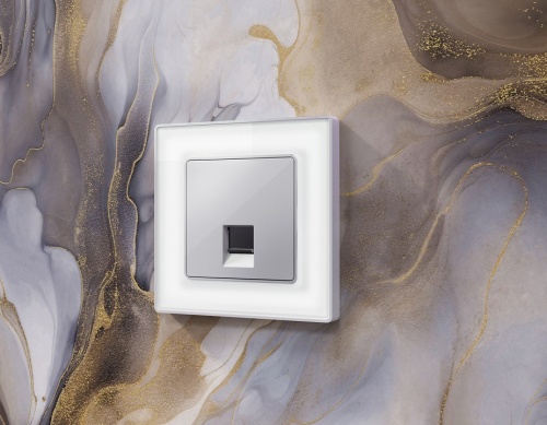 Накладка для розетки RJ-11 или RJ-45 Ambrella Volt ALFA AP4120 в Нижнем Новгороде фото 2