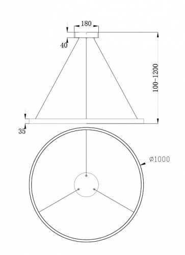 Подвесной светильник Maytoni Rim MOD058PL-L54BS4K в Гаджиево фото 4