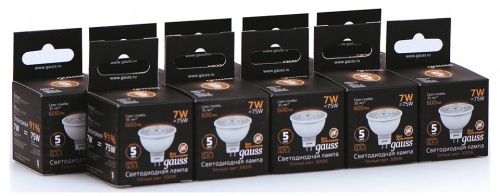 Лампа светодиодная Gauss  GU5.3 7Вт 3000K 101505107 в Нижнем Новгороде фото 2