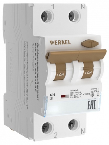 Дифференциальный автоматический выключатель 1P Werkel  W922P324 в Нижнем Новгороде