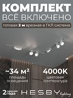 Комплект трековый Hesby Lighting Skylite №14 HSBL_kompl_S014_VL2W4K в Нижнем Новгороде