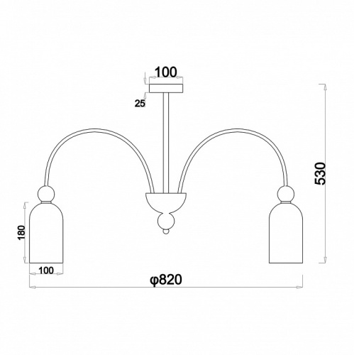 Люстра на штанге Escada Ode 686/8PL Chrome в Нижнем Новгороде фото 4