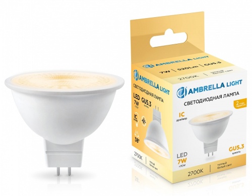 Лампа светодиодная Ambrella Light MR16 GU5.3 7Вт 2700K 170713 в Нижнем Новгороде фото 2