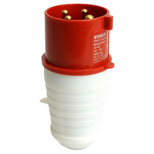 Вилка прямая 3P+PE Stekker ST 49430 в Нижнем Новгороде фото 3