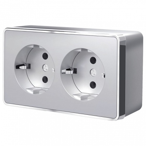 Розетка с заземлением Werkel Gallant (серебряный) W5072106 в Нижнем Новгороде