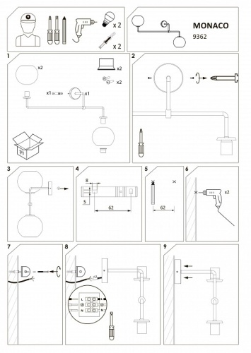 Накладной светильник Nowodvorski Monaco 9362 в Нижнем Новгороде фото 3