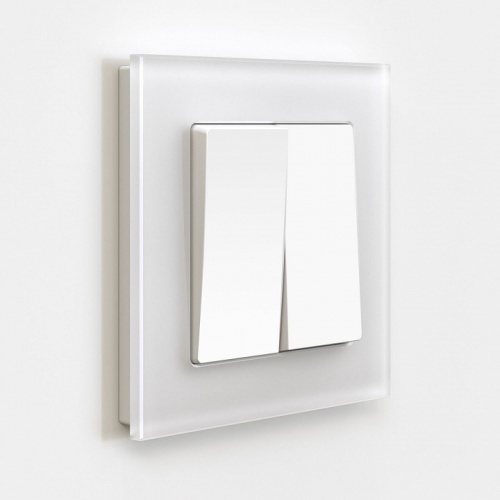 Выключатель двухклавишный без рамки Werkel белый матовый W1120061 в Нижнем Новгороде фото 4