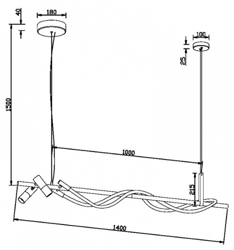 Подвесной светильник Maytoni Tau MOD166PL-L30GB3K в Йошкар-Оле фото 3