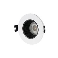 DK3061-WH+BK Встраиваемый светильник, IP 20, 10 Вт, GU5.3, LED, белый/черный, пластик в Звенигороде