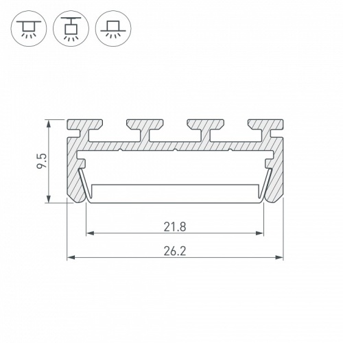 Профиль универсальный Arlight PLS-LOCK-2000 ANOD 016397 в Нижнем Новгороде фото 2