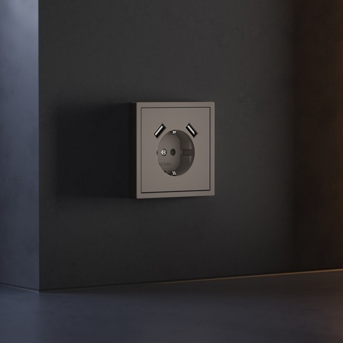 Накладка для розетки с заземлением и со шторками и 2хUSB type A Voltum S70 VLS000914 в Нижнем Новгороде фото 5