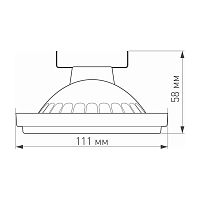 Лампа AR111-UNIT-G53-12W White6000 (WH, 120 deg, 12V) (Arlight, Металл) в Заречном