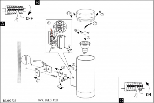 Светильник на штанге Eglo Riga-LED 96505 в Нижнем Новгороде фото 2