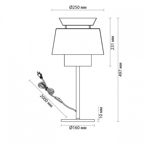 Настольная лампа декоративная Odeon Light Kressa 4992/1TA в Брянске фото 3