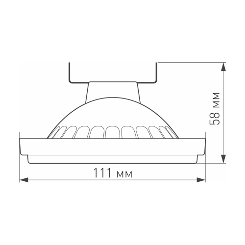 Лампа AR111-UNIT-G53-12W White6000 (WH, 120 deg, 12V) (Arlight, Металл) в Балашове