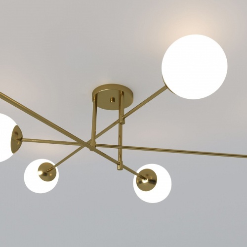Потолочная люстра Eurosvet Netz 30181/6 латунь в Нижнем Новгороде фото 2