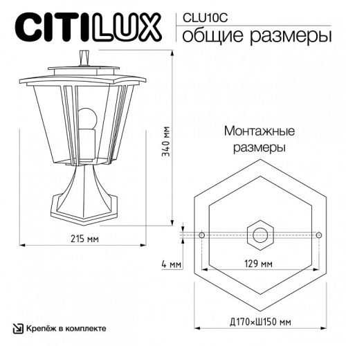 Наземный низкий светильник Citilux FORTS CLU10C в Нижнем Новгороде фото 3