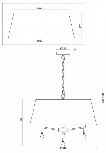 Подвесной светильник Freya Rosemary FR2190PL-05N1 в Бородино фото 2