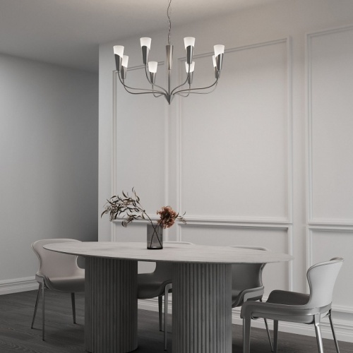 Подвесная люстра Eurosvet Rhyton 60167/8 никель в Нижнем Новгороде фото 2