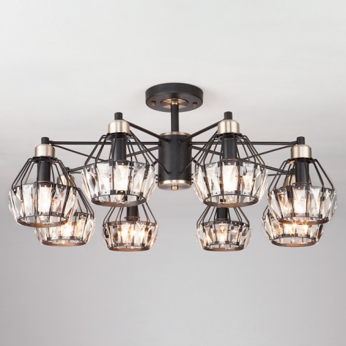 Люстра на штанге Eurosvet Lord 70075/8 черный в Нижнем Новгороде фото 5