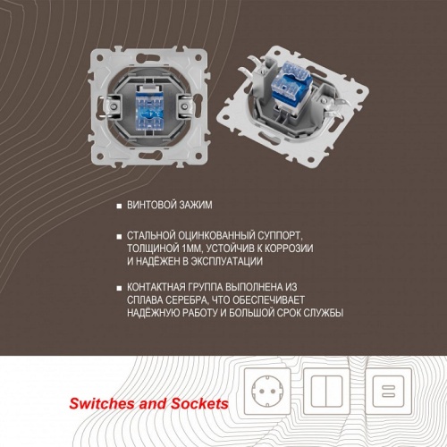 Розетка телефонная RJ-11 без рамки Arte Milano am-202 202.51-1.silver в Нижнем Новгороде фото 2