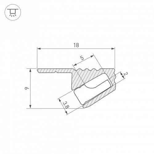 Профиль накладной угловой внутренний Arlight SL-KANT 038208 в Нижнем Новгороде фото 2